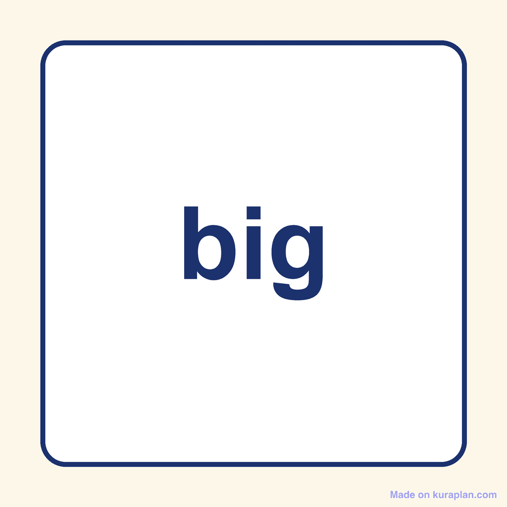 Sight Word — big