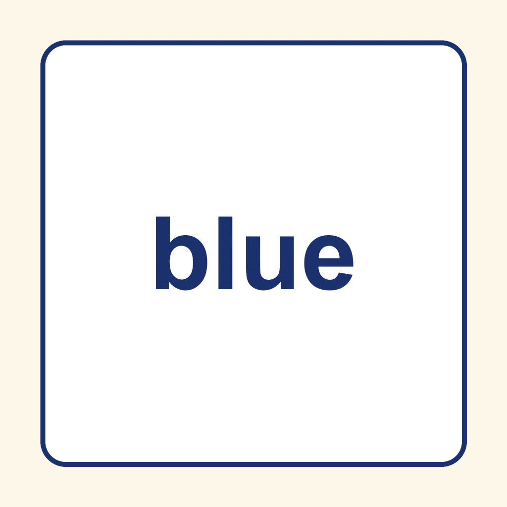 Sight Word — blue