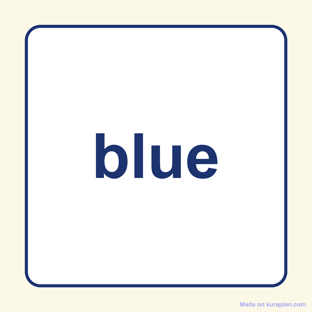 Sight Word — blue