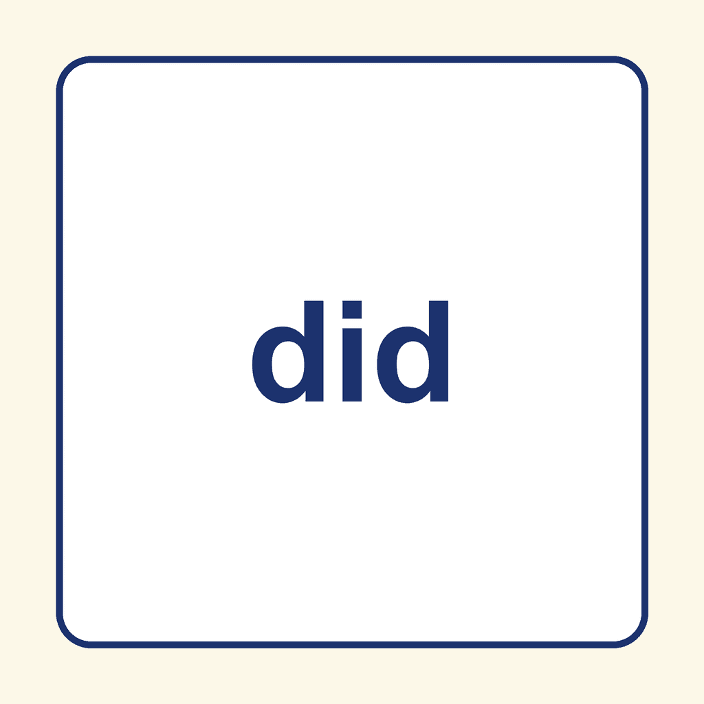Sight Word — did