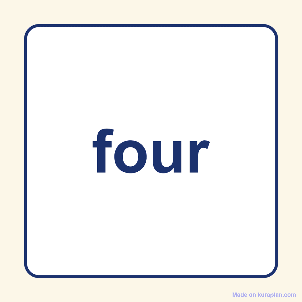 Sight Word — four