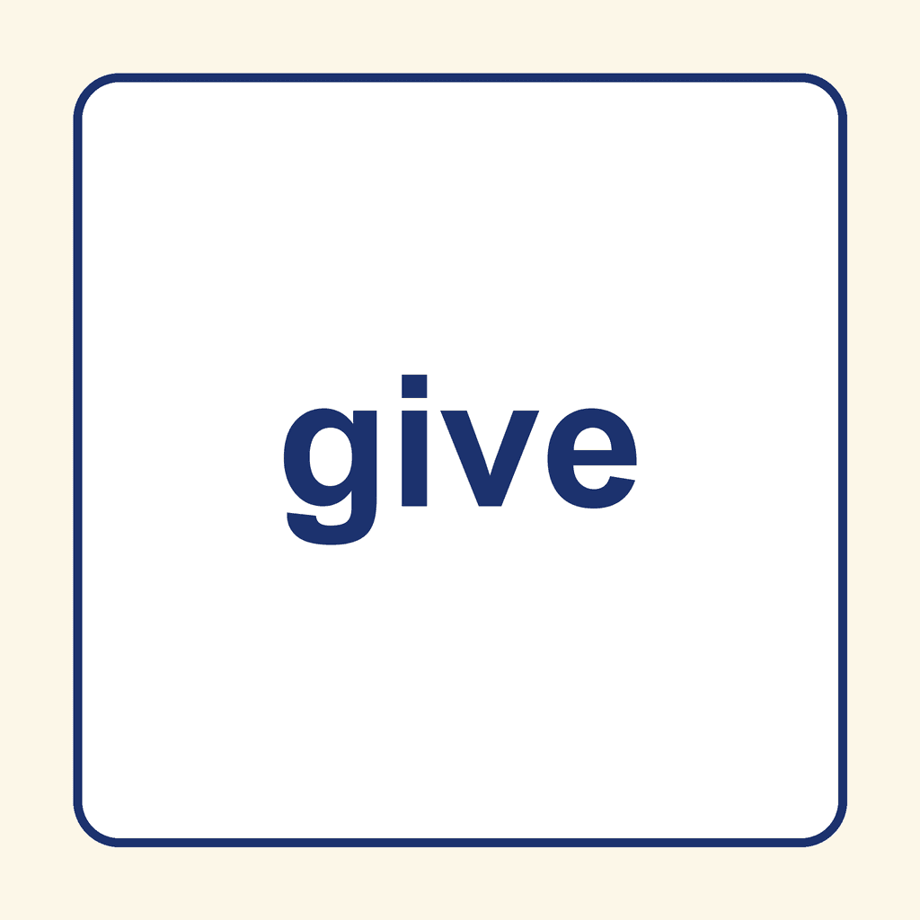 Sight Word — give
