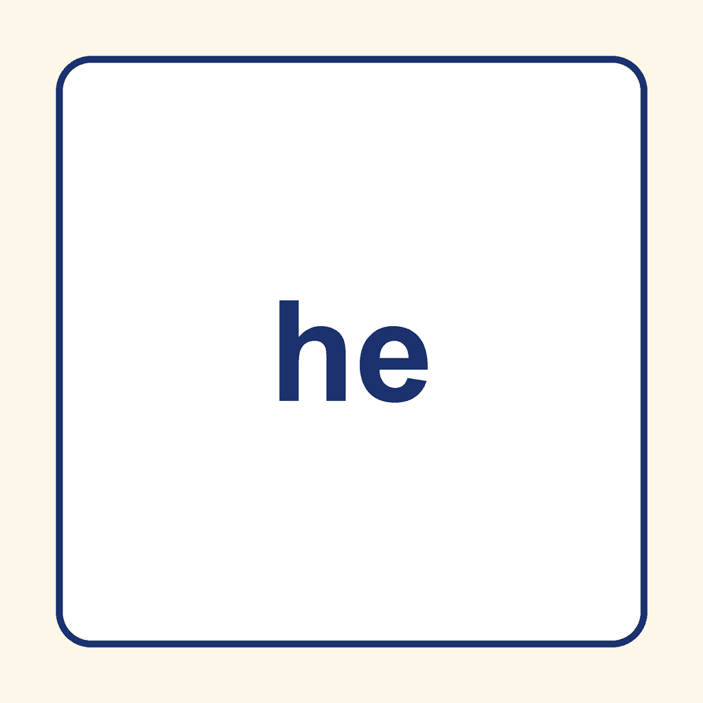 Sight Word — he