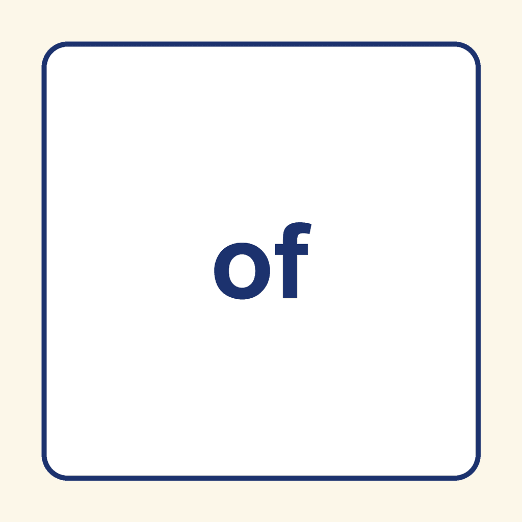 Sight Word — of