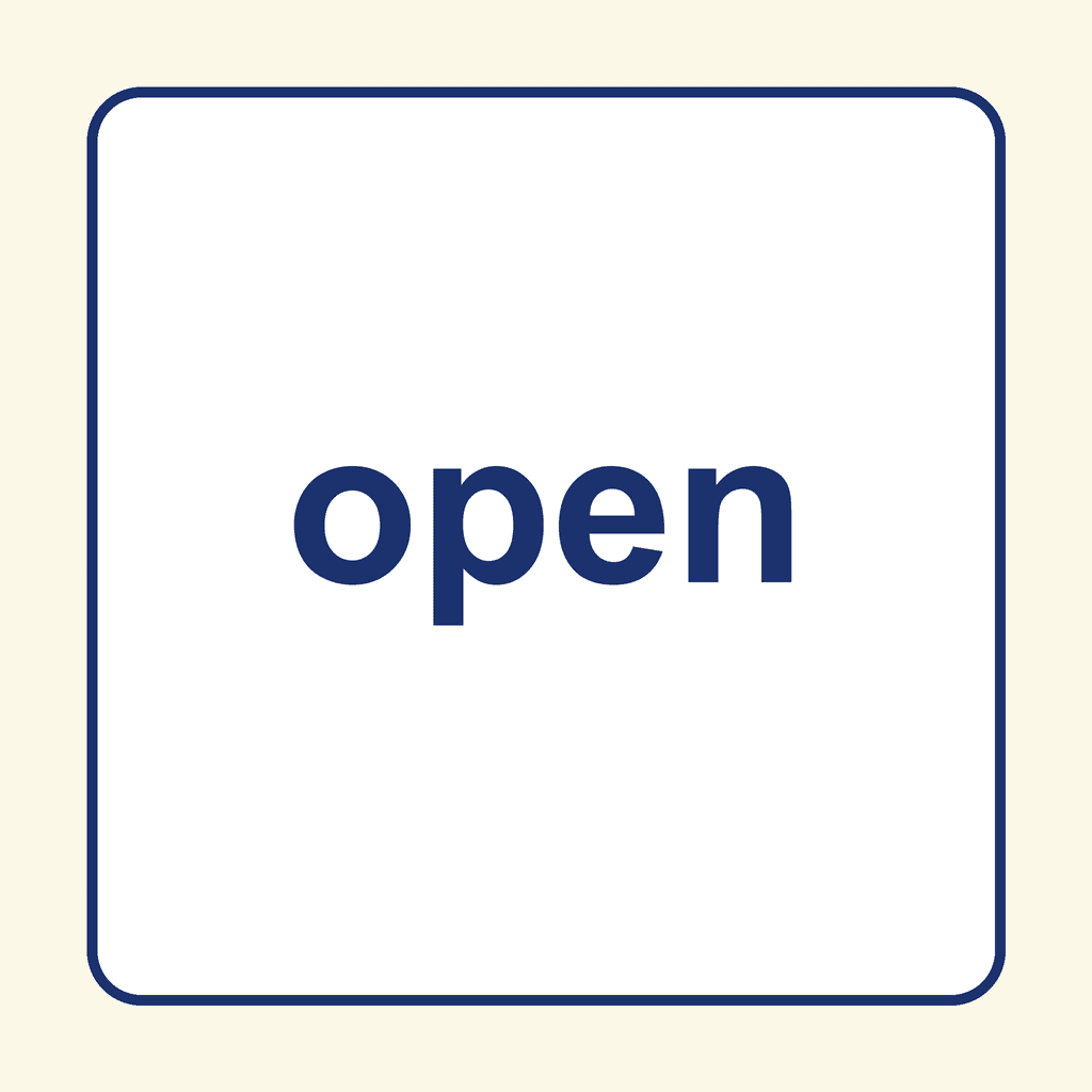 Sight Word — open