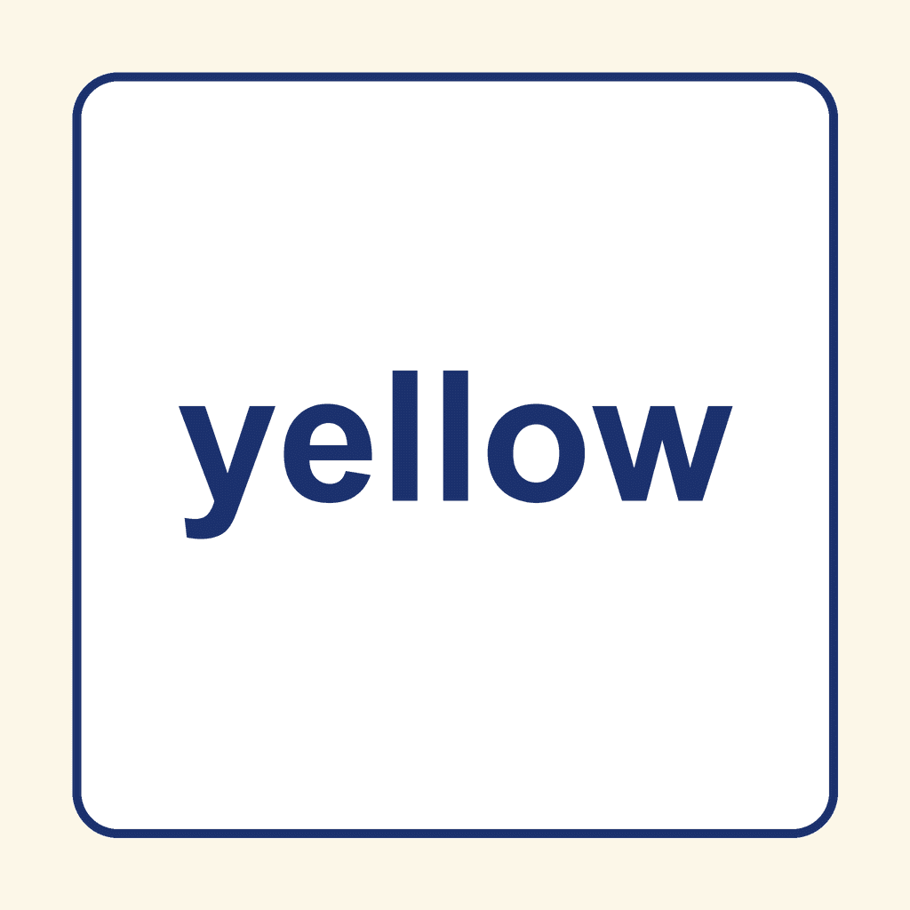 Sight Word — yellow