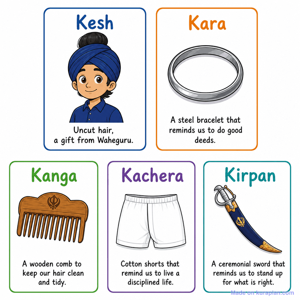 Sikh Five Ks Grid