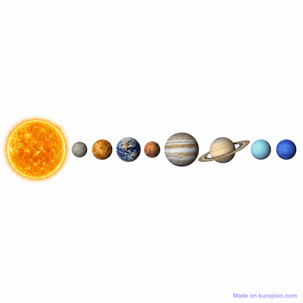 Solar System Diagram (Labelled Planets)