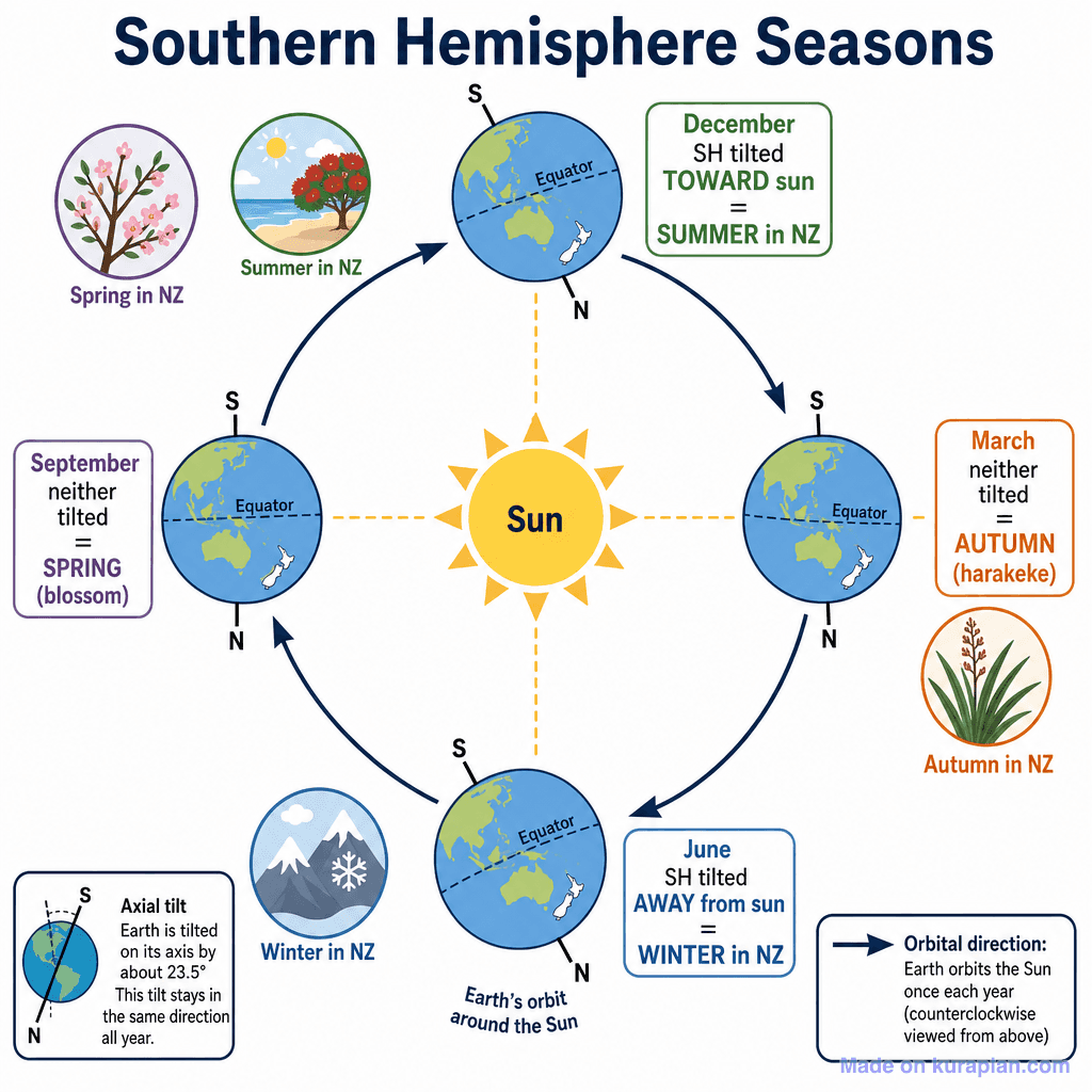 Seasons in the Southern Hemisphere (detailed)