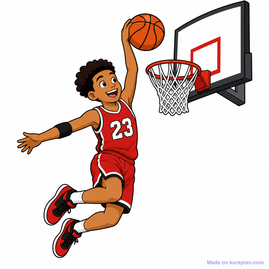 Sport Basketball Player Dunking