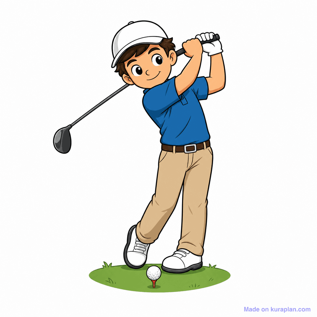 Sport Golfer Swinging