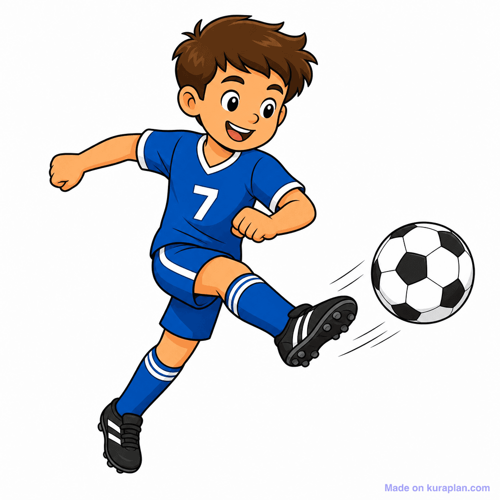 Sport Soccer Player Kicking