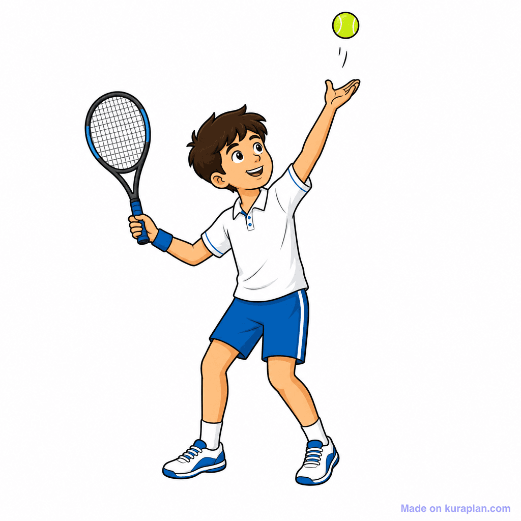 Sport Tennis Player Serving