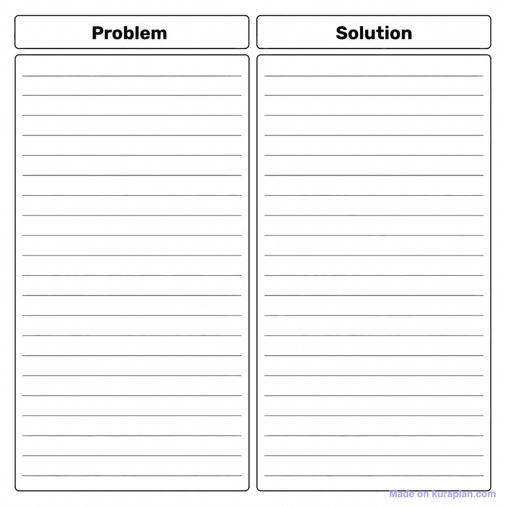 Story Problem Solution Template