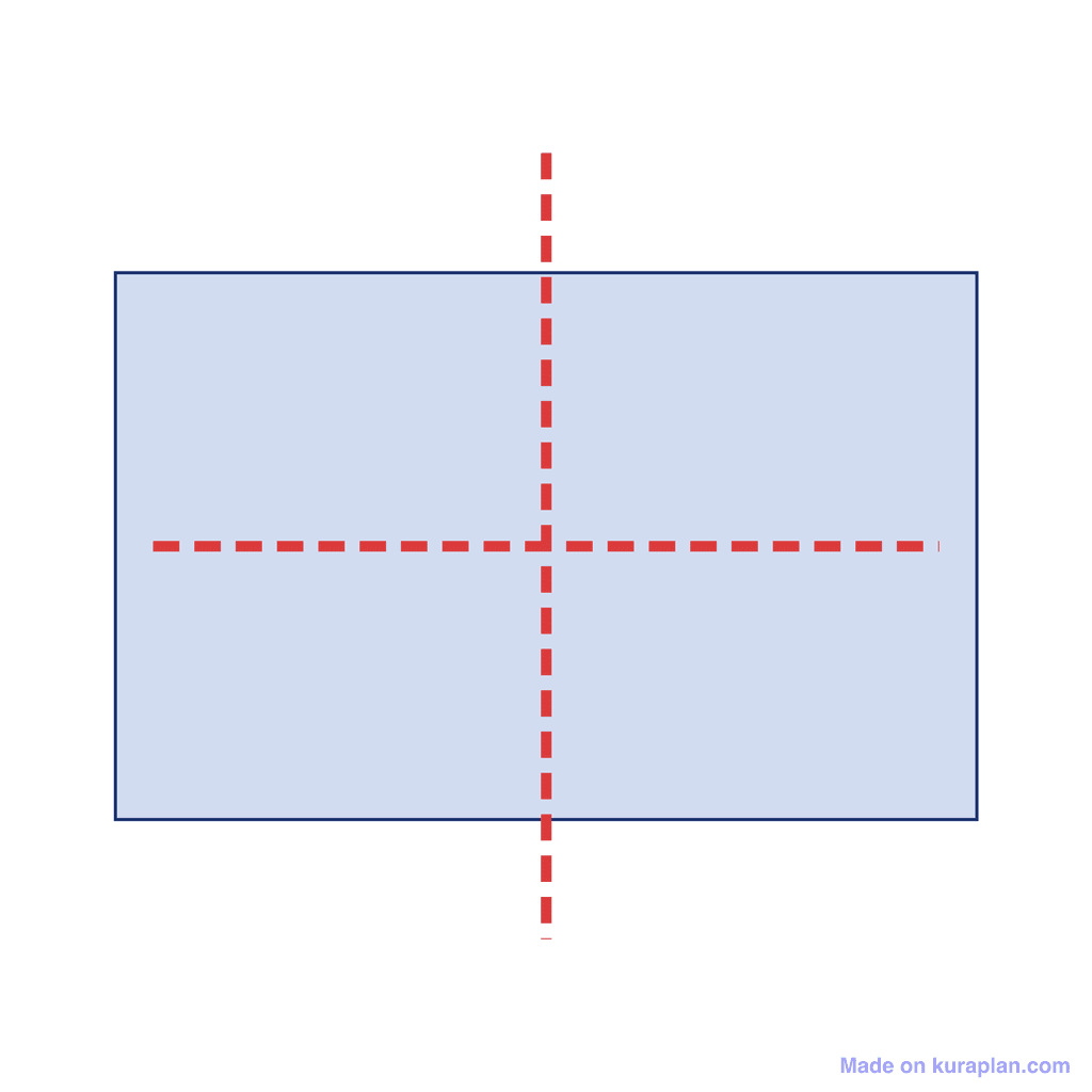 Rectangle — 2 lines of symmetry
