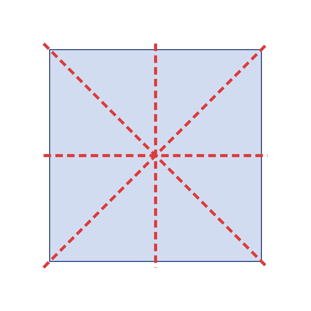 Square — 4 lines of symmetry