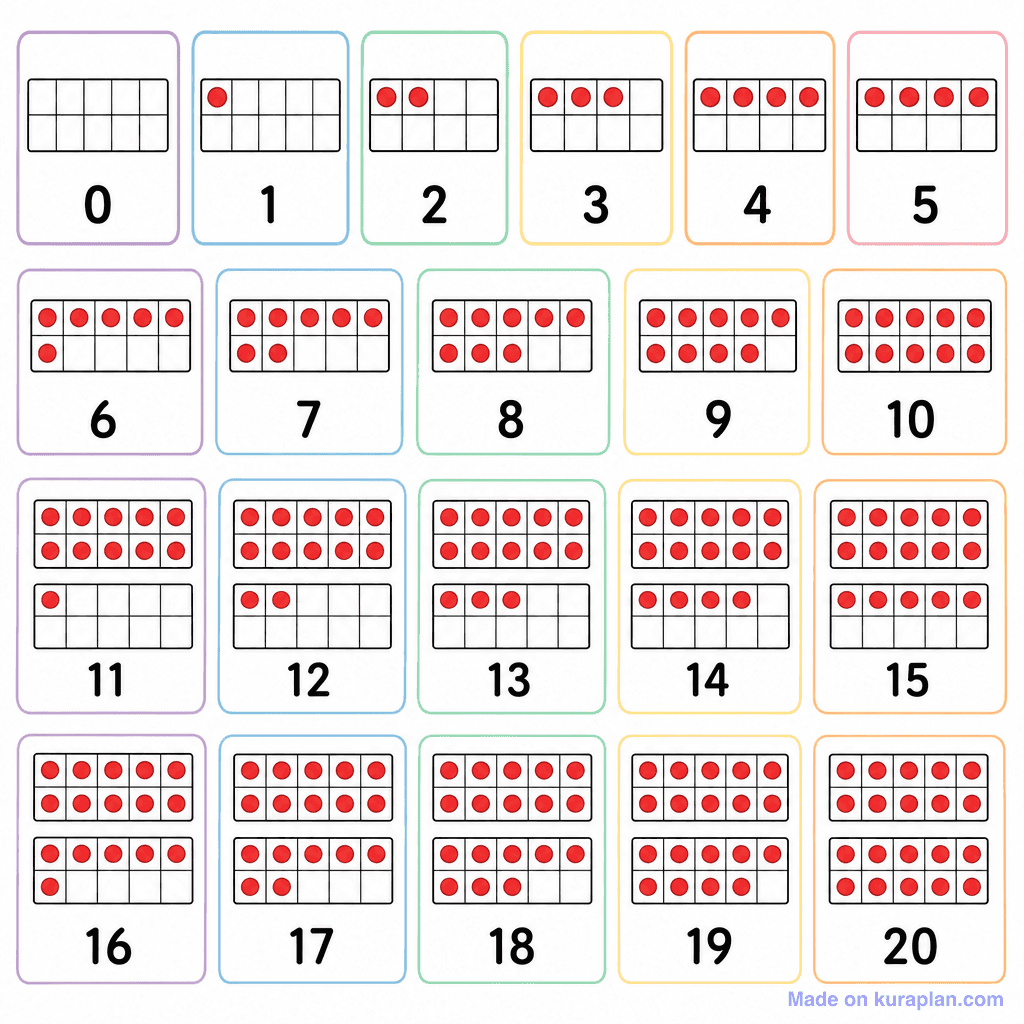 Ten Frames (Numbers 0 to 20) (simple)