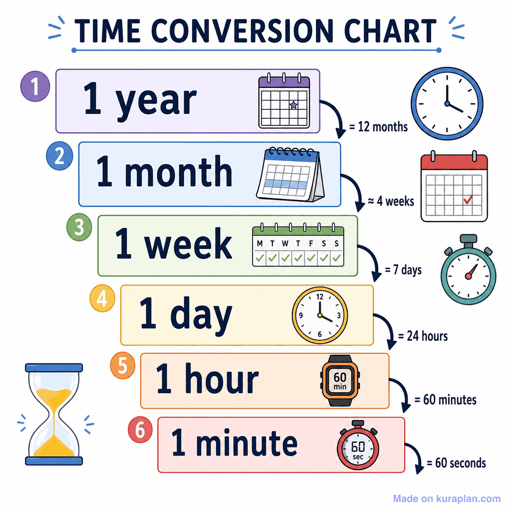 Time Conversion Chart (detailed)