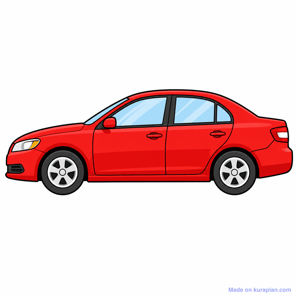 Transport Car Sedan Red