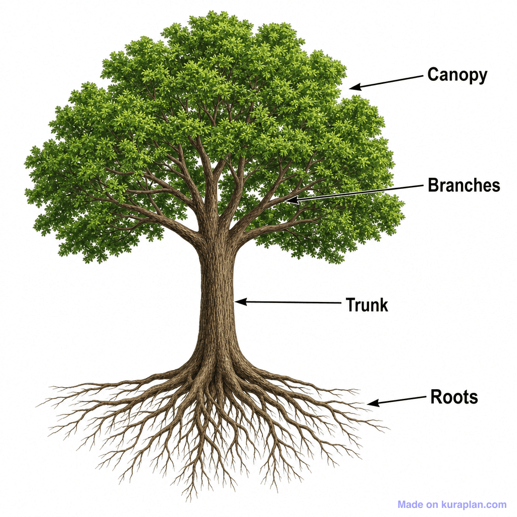 Tree Parts Labelled
