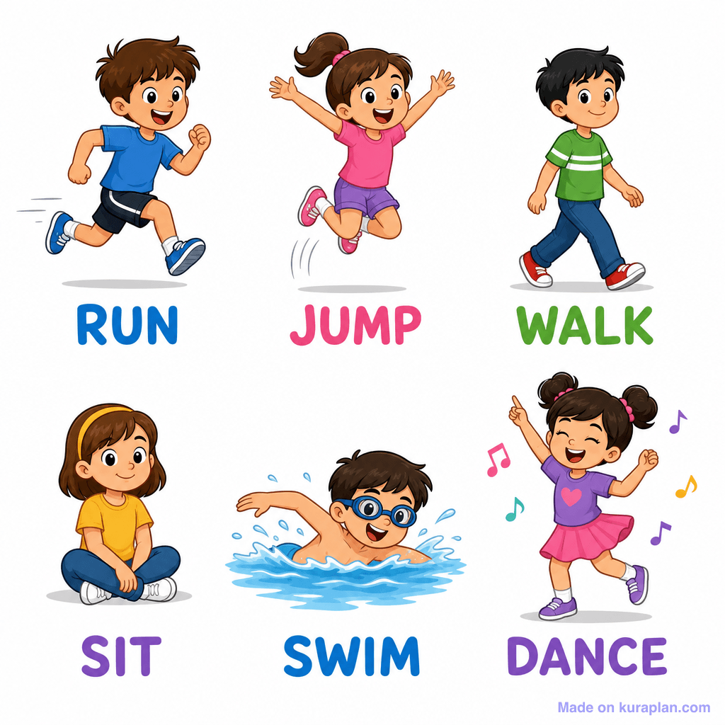 Vocab Action Verbs Chart