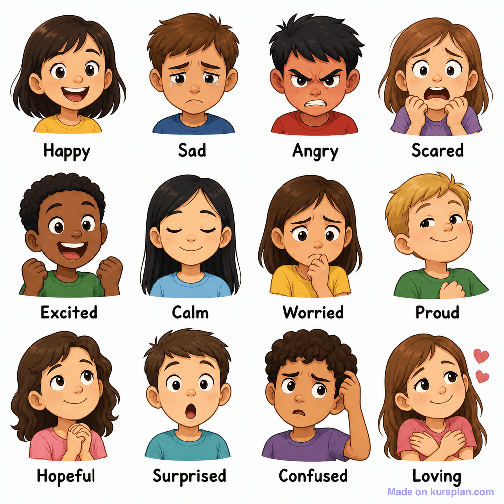 Vocab Feelings Emoji Grid 12