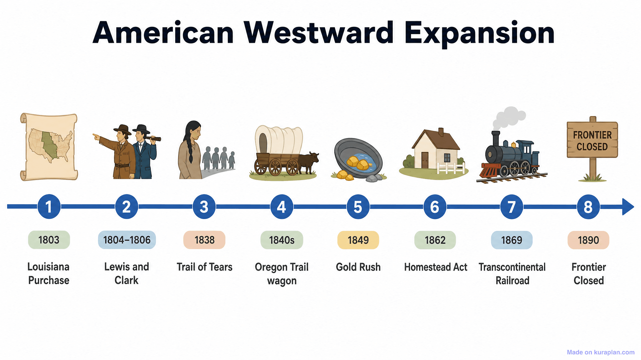 American Westward Expansion Timeline