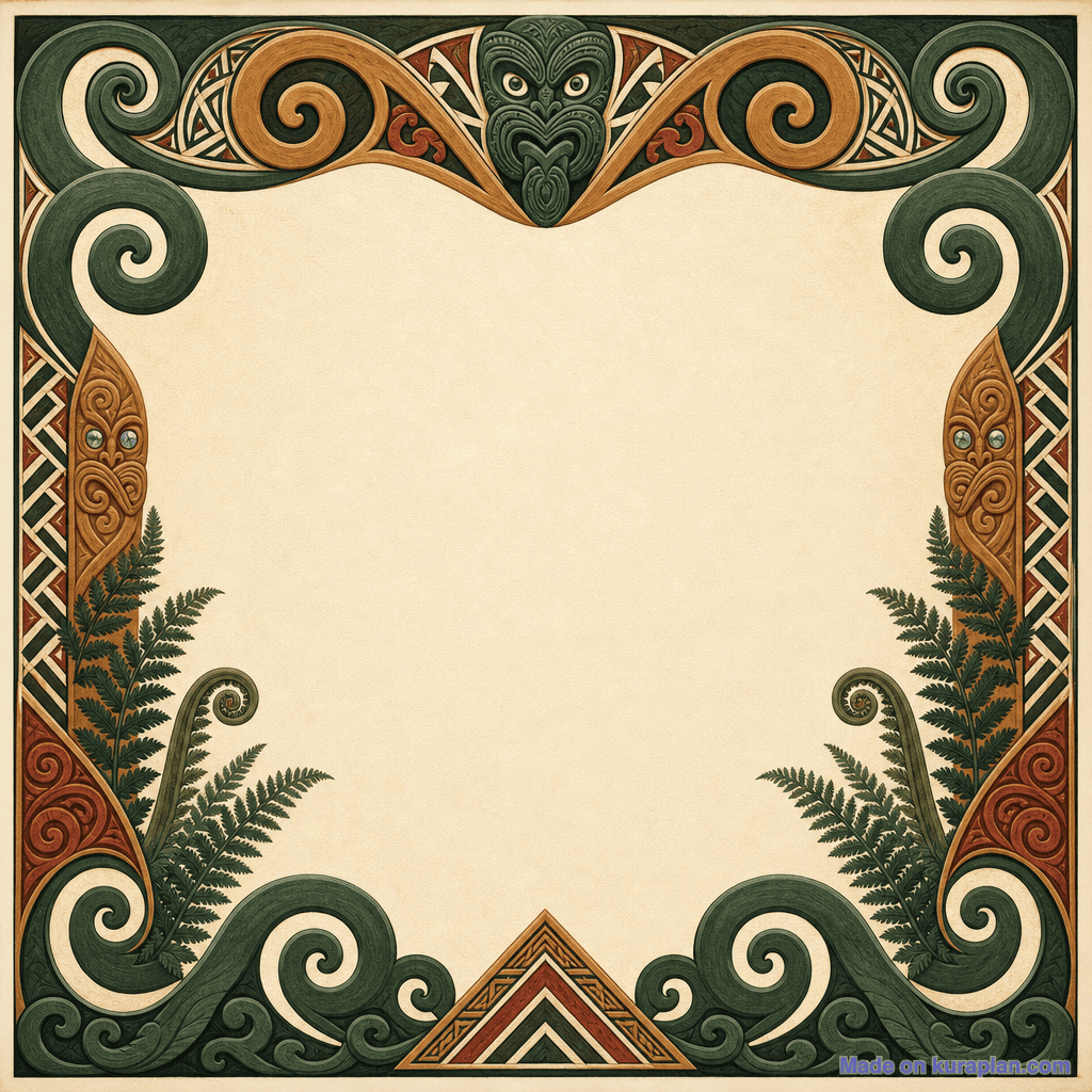Whakataukī decorative card template