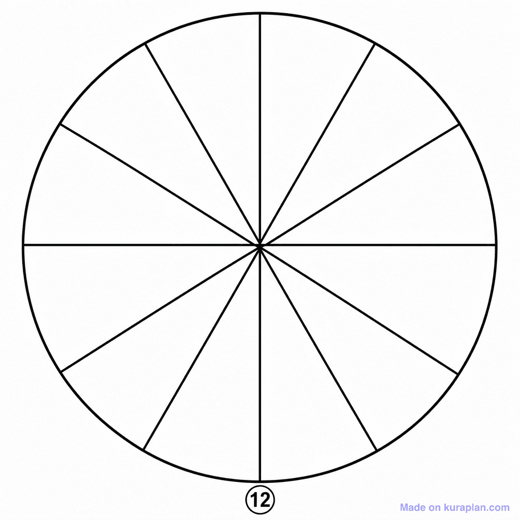 Color Wheel 12 Section Blank