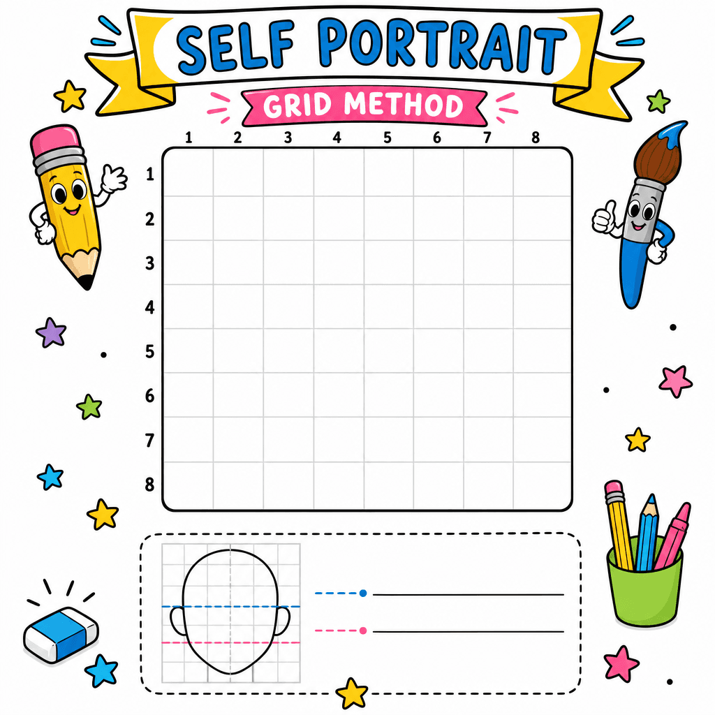 Self Portrait Grid Transfer