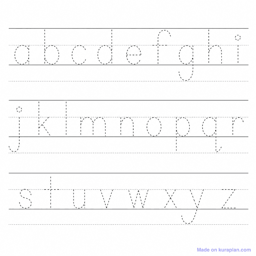 Alphabet Trace Lowercase