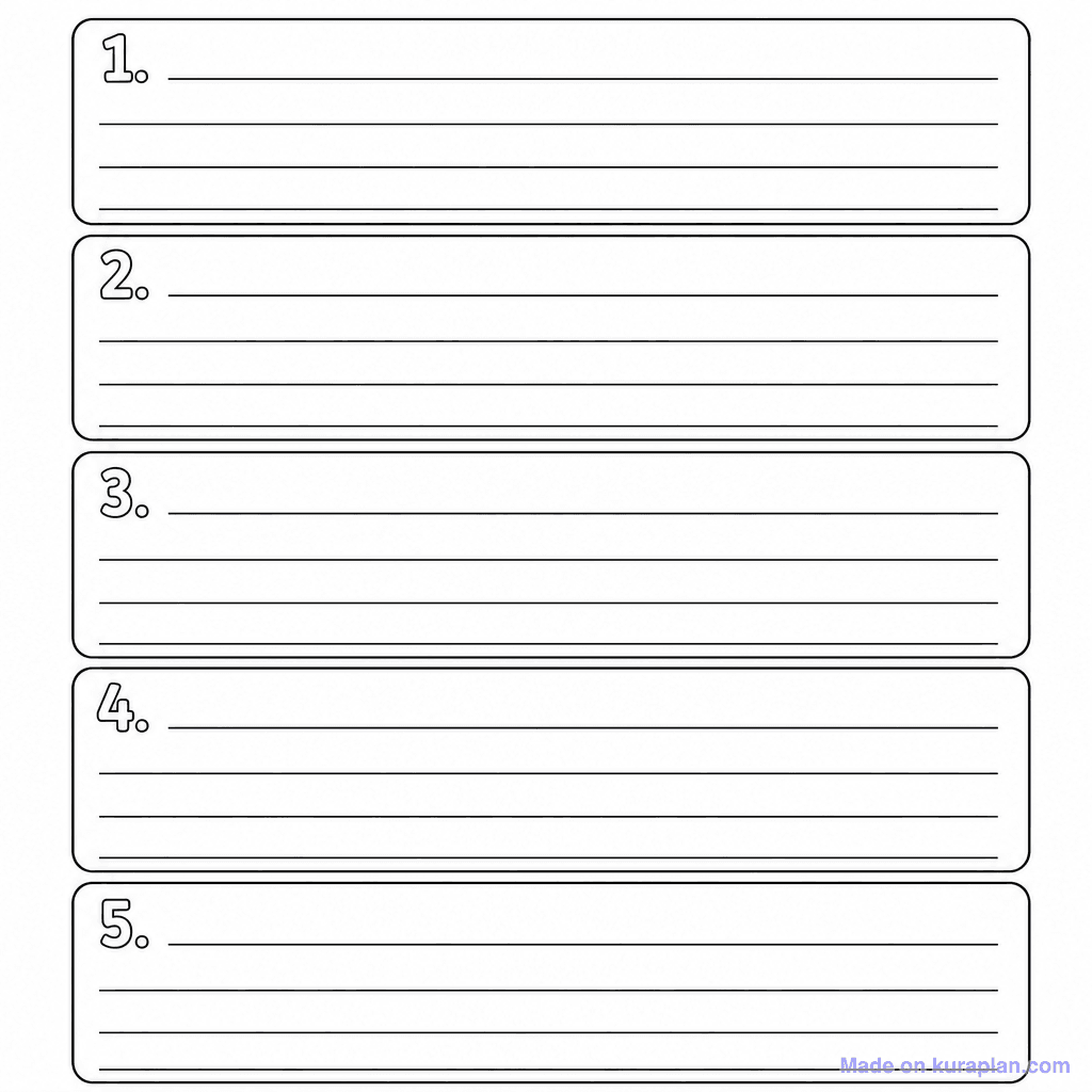 Comprehension 5 Question Frame