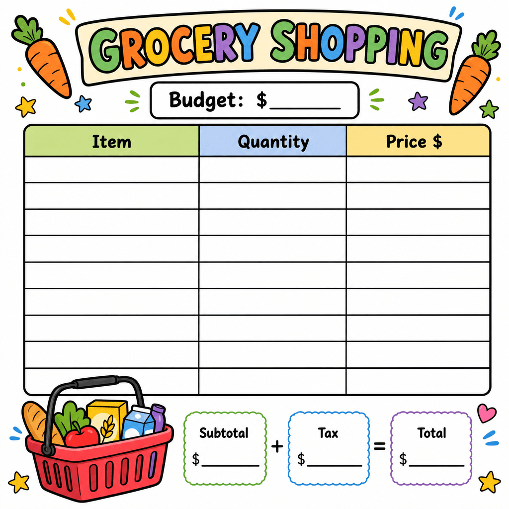 Grocery Shopping List