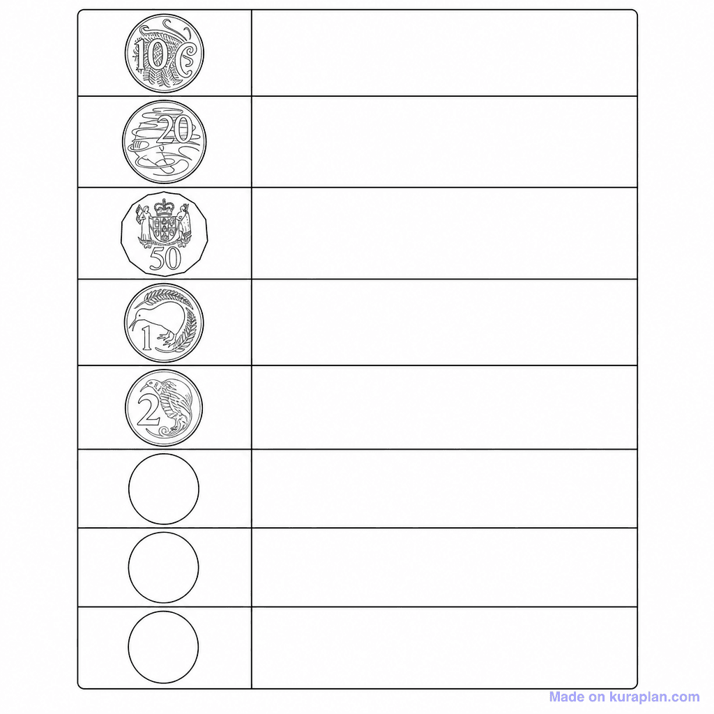 Money Chart Coins Blank
