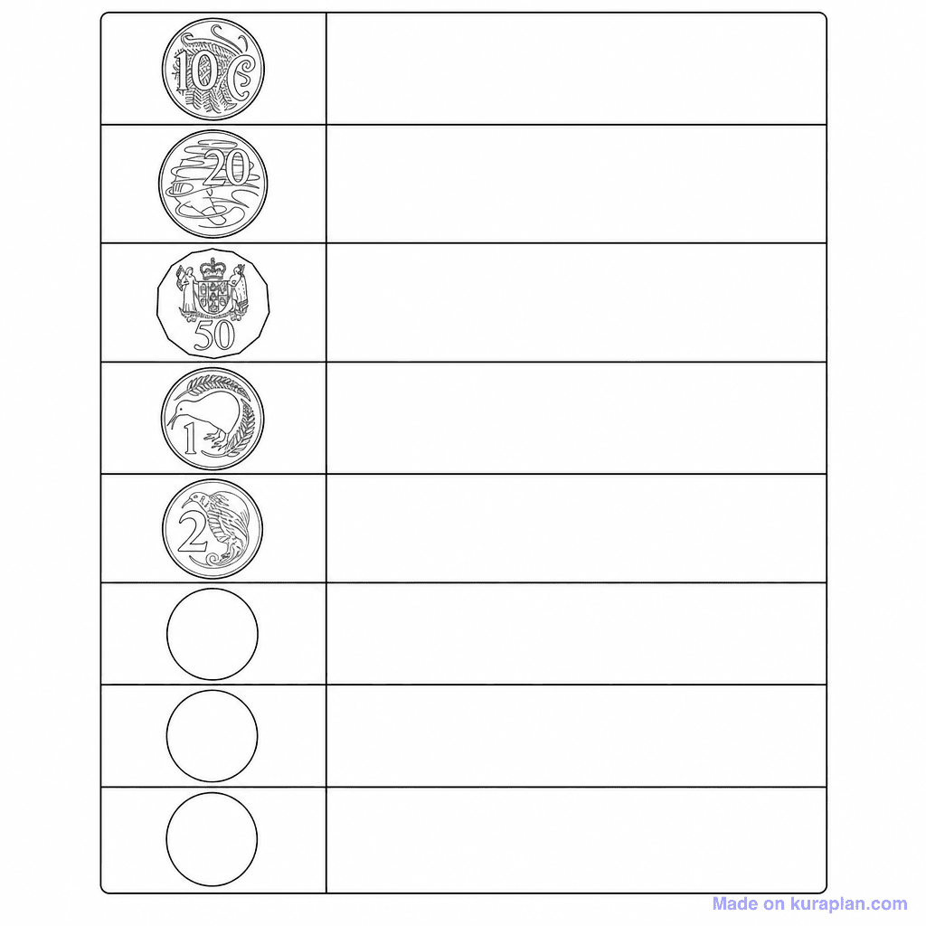 Money Chart Coins Blank