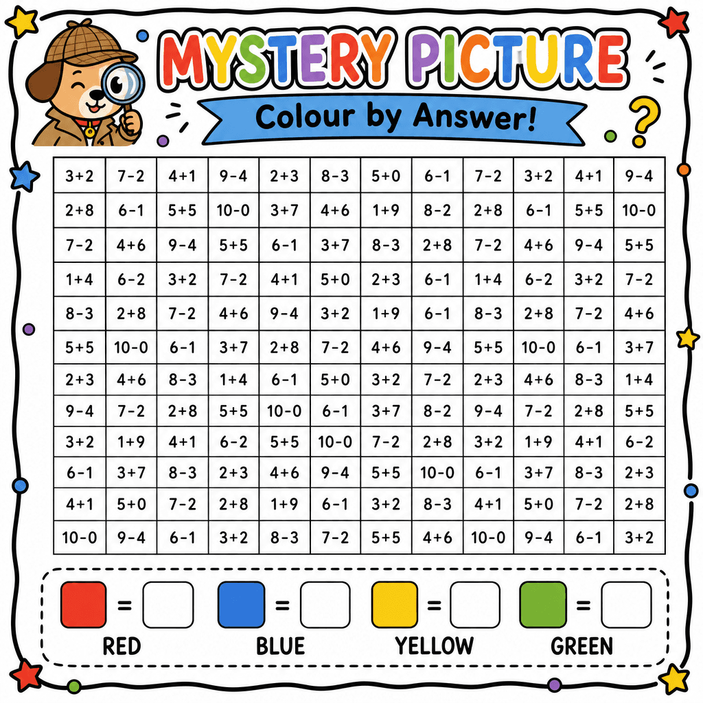 Mystery Picture Colour-by-Number