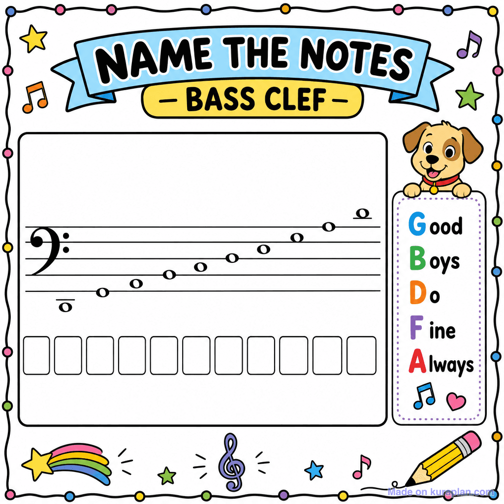 Bass Clef Note Naming