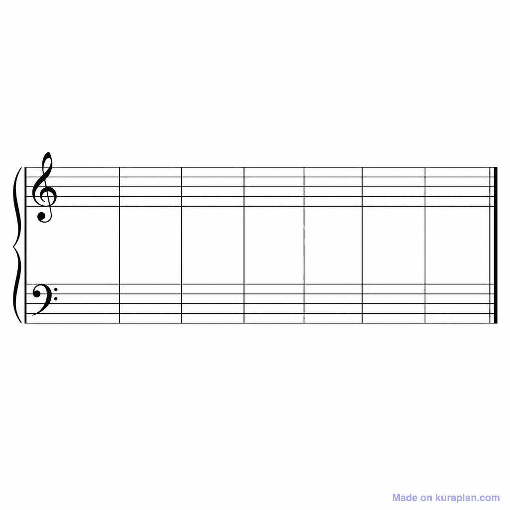 Grand Staff 8 Bar Blank