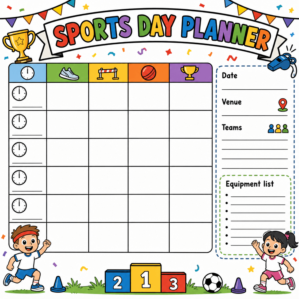 School Sports Day Planner