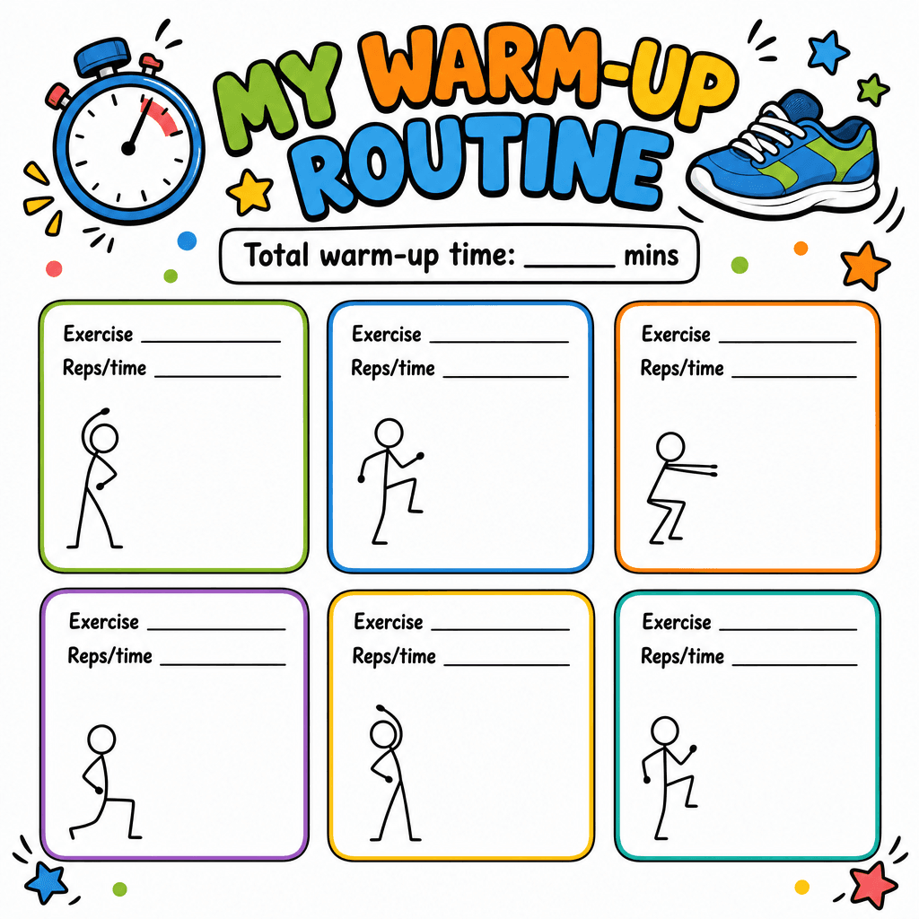 Warm-Up Routine Planner