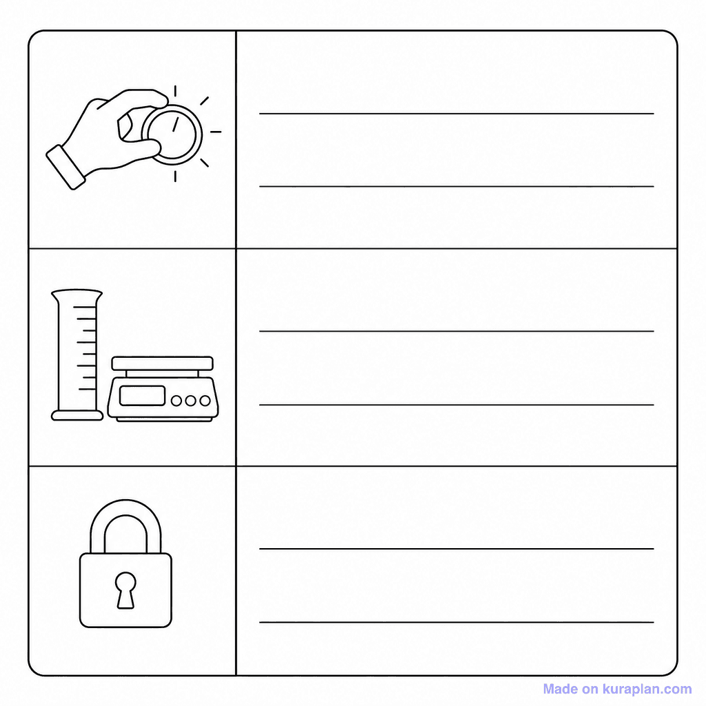 Fair Test Variables Blank