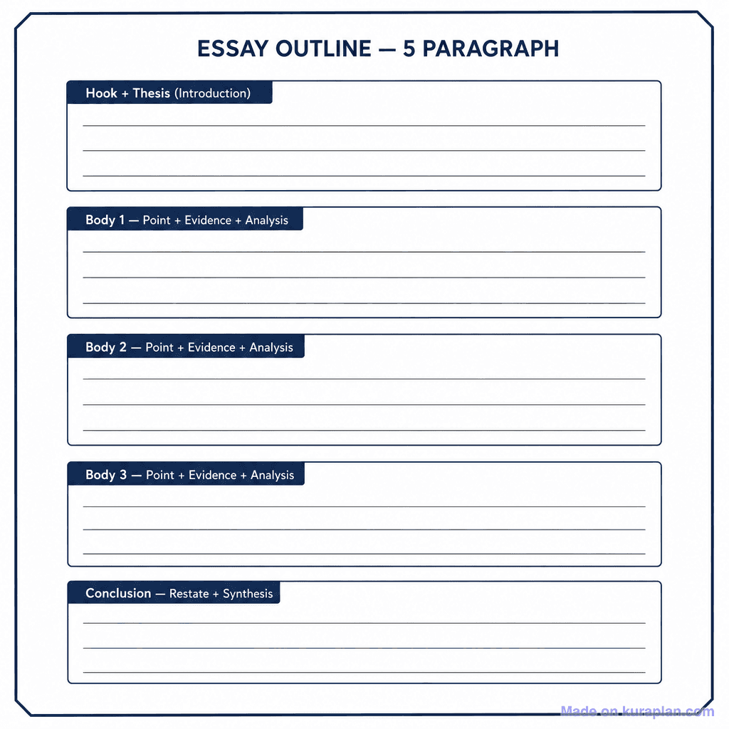 5-Paragraph Essay Outline