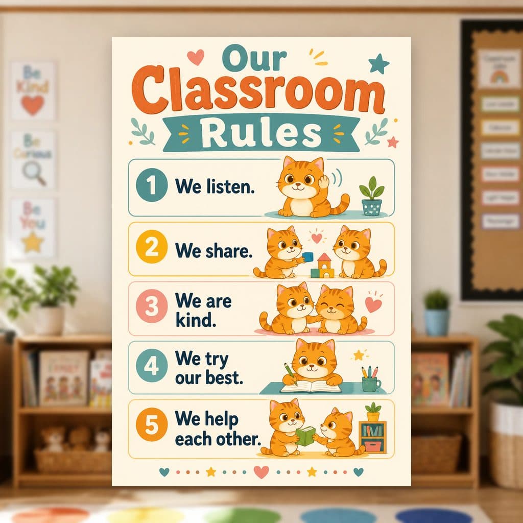 Classroom Rules Poster — page preview 1