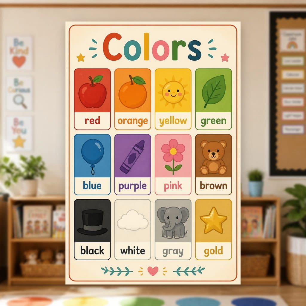 Colors Chart Poster — page preview 1