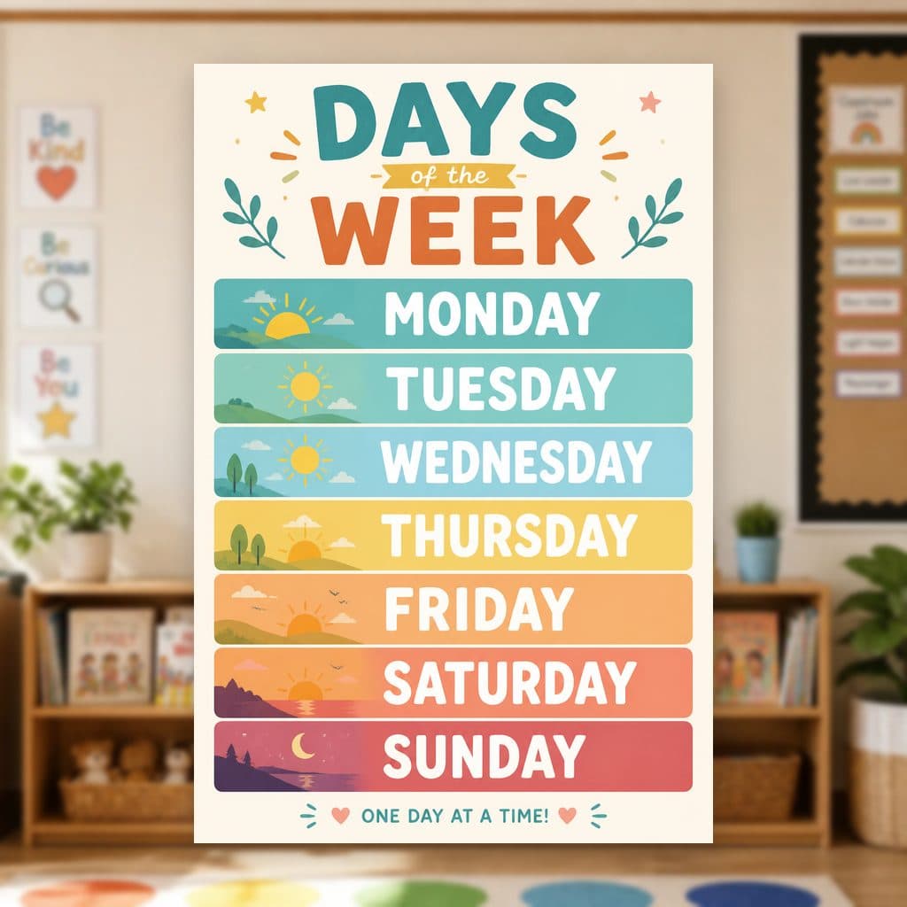 Days of the Week Poster — page preview 1