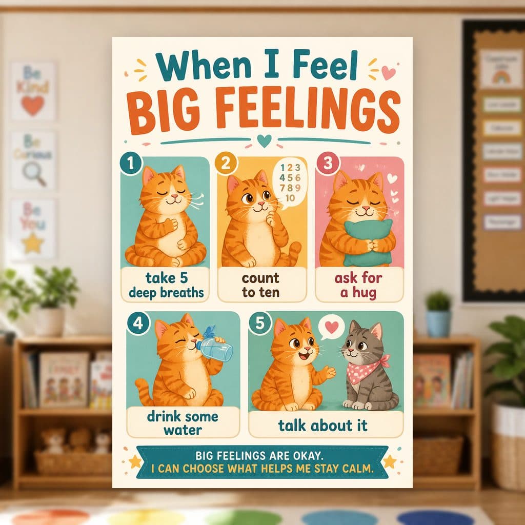 Calm Down Strategies Poster — page preview 1