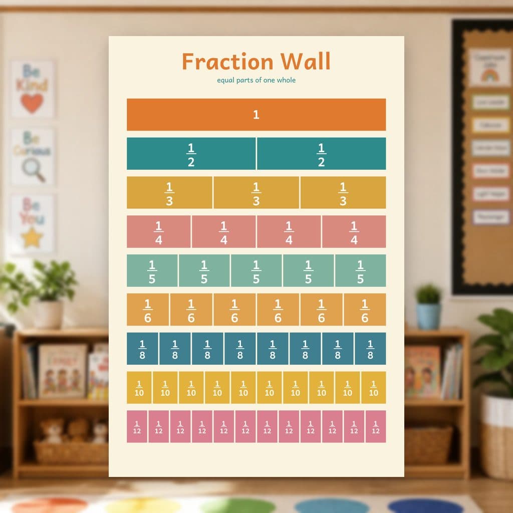 Fraction Wall Poster — page preview 1