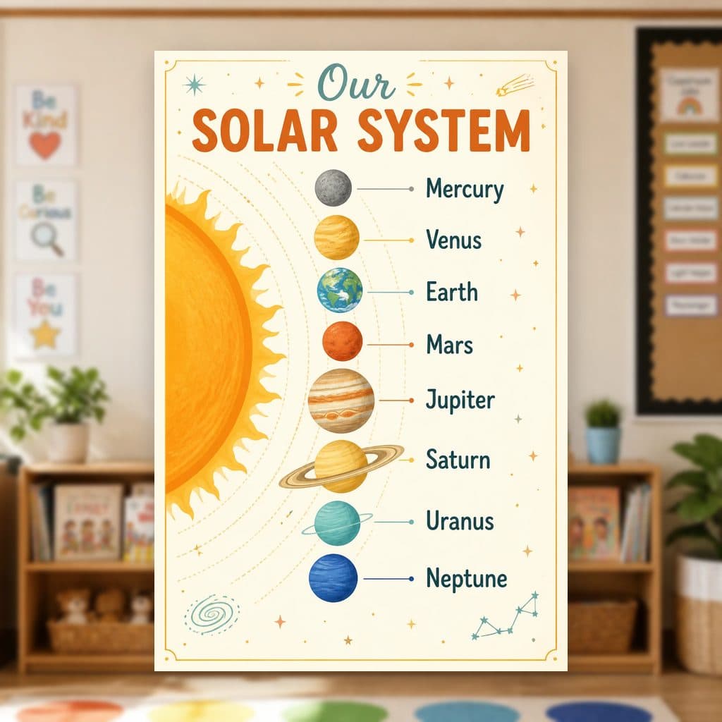 Solar System Poster — page preview 1