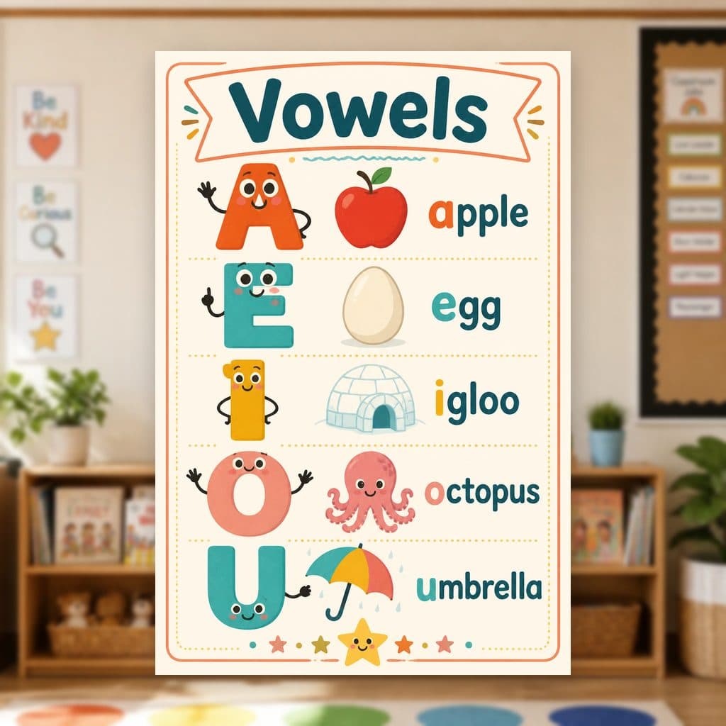 Vowels Poster — page preview 1