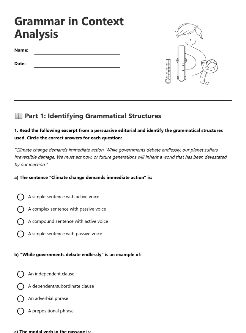 Grammar in Context Analysis